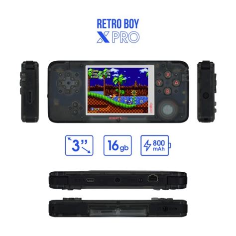 LEVEL UP RETRO BOY X PRO TRANSPARENTE 2450 JUEGOS INCLUIDOS 16GB TFT 3