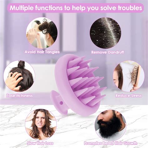 Soft Silicone Hair Scalp Massager Shampoo Brush Upgraded Hair Scalp Scrubber For