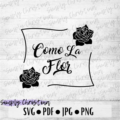 Como La Flor Svg Selena Cut File Tejano Etsy Uk