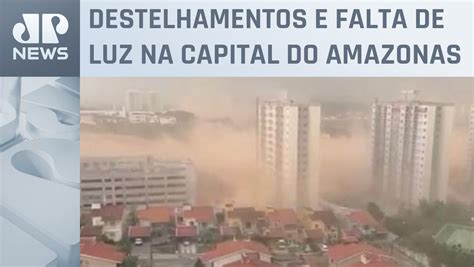 Ventania e tempestade de areia causam danos em Manaus Vídeo Dailymotion