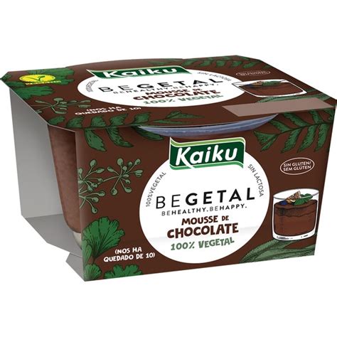 Begetal Mousse Vegetal De Chocolate Sin Gluten Sin Lactosa Envase G