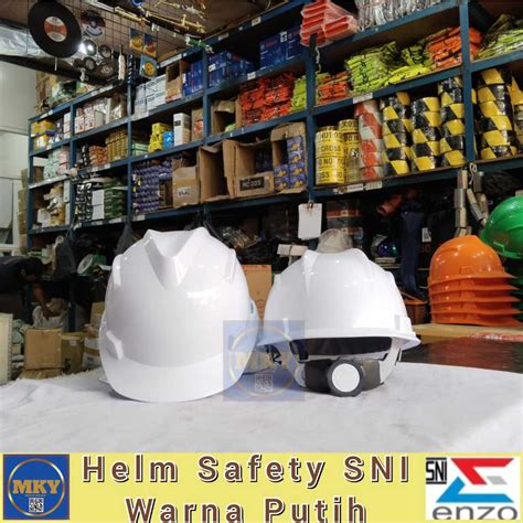 Jual Helm Proyek Safety Enzo Fastrack Model Putar Putih Sni Shopee