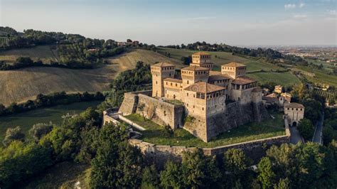 Torrechiara stock image. Image of wall, fortress, castello - 48263117