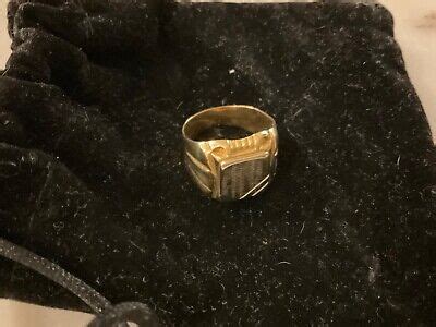 Solid 18 K Gold Mens Ring Vintage EBay