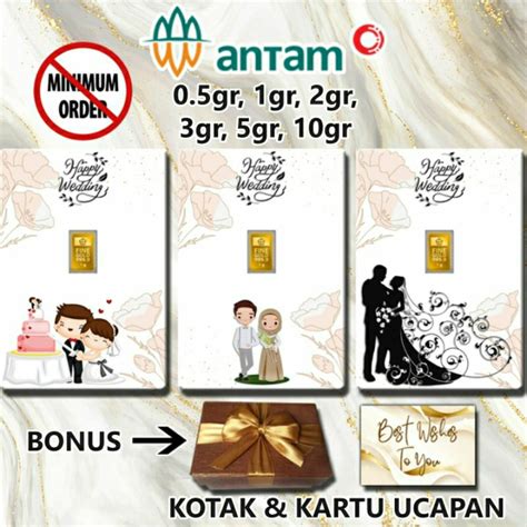 Jual LM Emas Antam Hampers Happy Wedding Gift Series Custom 01 Shopee