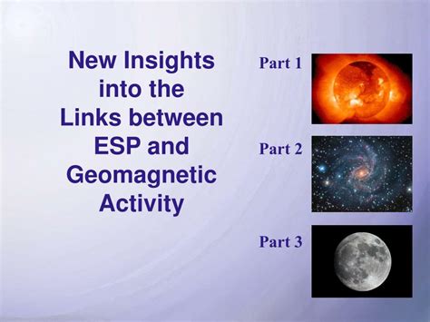 Ppt New Insights Into The Links Between Esp And Geomagnetic Activity Powerpoint Presentation