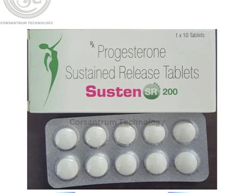 Susten SR 200 Mg Progesterone Sustained Release Tablets At 1360