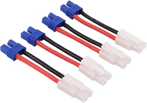 Olirc 4pcs Ec3 Style Female To Tamiya Male Connector Adapter 14awg 2in Wirec22 4 Toptoy