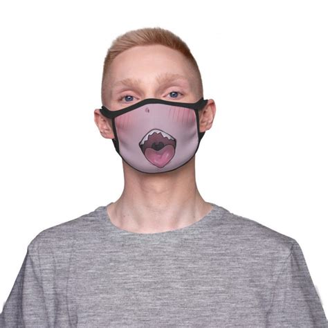 Anime Ahegao Face Mask Reusable Washable Cool Design Very Etsy