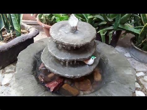 How To Make Amazing Cement Water Fall Fountain Water Fountain Diy P