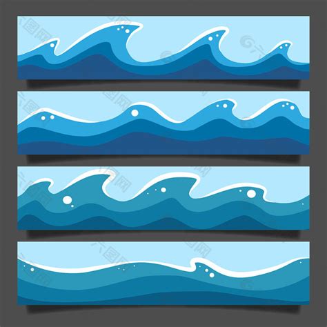 手绘蓝色波浪图案背景矢量素材背景素材免费下载图片编号8598051 六图网