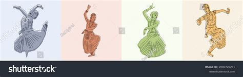 Bharatanatyam Over Royalty Free Licensable Stock Illustrations