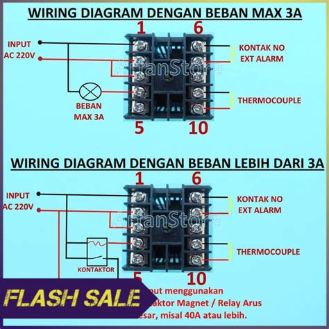 Jual Pid Digital Rex C Thermocouple Thermostat Temperatur