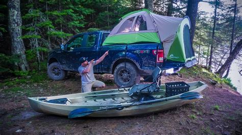 Truck Tent Camping DEEP In The Woods Off Grid YouTube