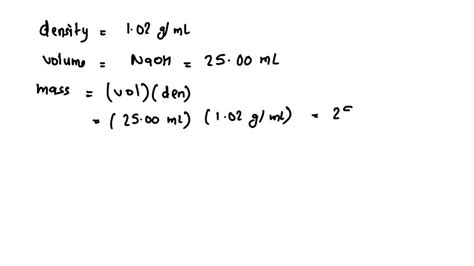 Video Solution Calculate The Mass Percent Of Acetic Acid In Your