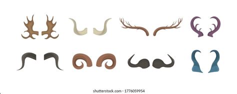 Horny Hunting Trophy Argali Sheep Ibex Stock Vector Royalty Free Shutterstock