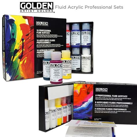 Golden Fluid Acrylic Paint Sets Of 8 And 10 Jerrys Artarama