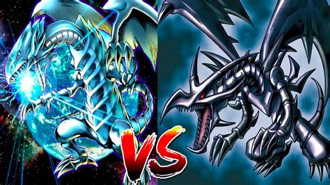 Battle Of The Dragons Blue Eyes Vs Red Eyes But In Ygo Omega Youtube