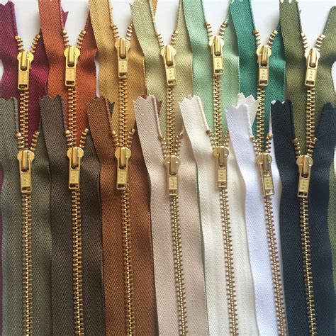 Metal Zippers Inch Closed Bottom Ykk Brass Teeth Zips