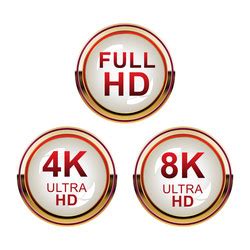 Collection Of K Ultra Hd Icon K Ultra Hd K Vector Image