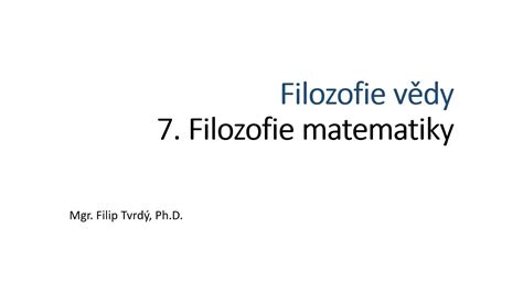 Filozofie V Dy Filozofie Matematiky Youtube