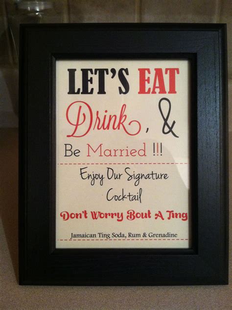 Signature Cocktail Sign! Vintage Wedding, Diy Wedding, Grenadine ...