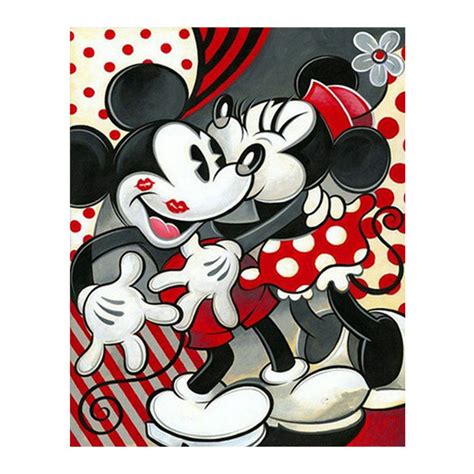 Kit De Pintura De Diamantes 5D DIY Disney Mickey Y Minnie Mouse Full