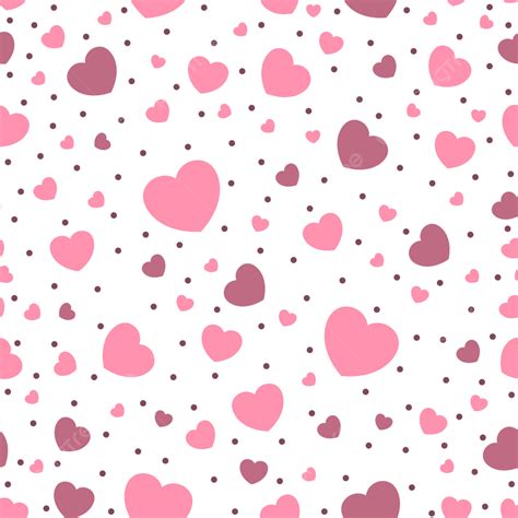 Hearts Seamless Pattern With Pink Heart Vector Hearts Seamless Pattern