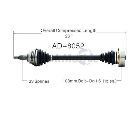 Audi Cv Axle Shaft Front Passenger Side Aftermarket Ad Surtrack