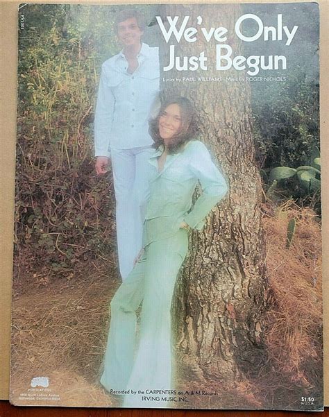 Carpenters We Ve Only Just Begun Vintage Sheet Music Etsy