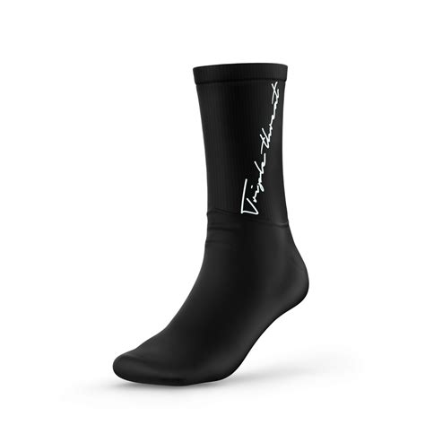 Basketball Socks Calligraphy Black Triple Threat Nz