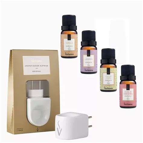 Aromatizador Difusor Porcelana Via Aroma 4 Essências Nfe