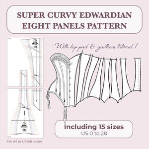 Edwardian Corset Pattern Ref Madame Us Size To Historical