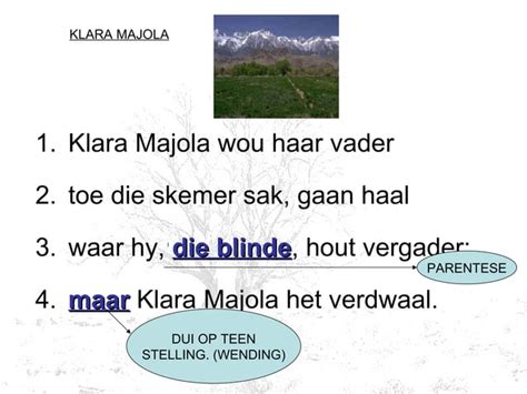 Klara Majola Afrikaans Gedig Ppt