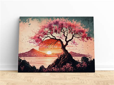 Cherry Blossom Tree Wall Art Cherry Blossom Canvas Cherry Blossom