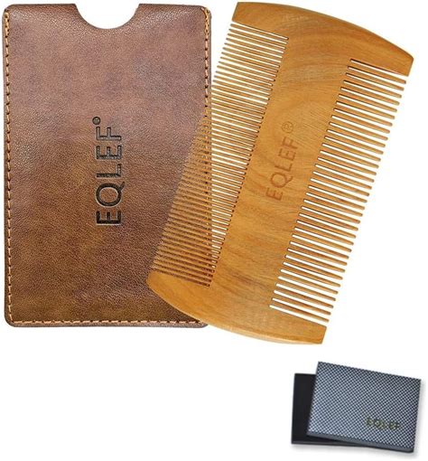 Eqlef Barbe Peigne En Bois Bois De Santal Vert Sans Peigne La Main