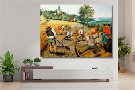 Pieter Bruegel Print The Hay Harvest 1565 Canvas Wall Art Bruegel