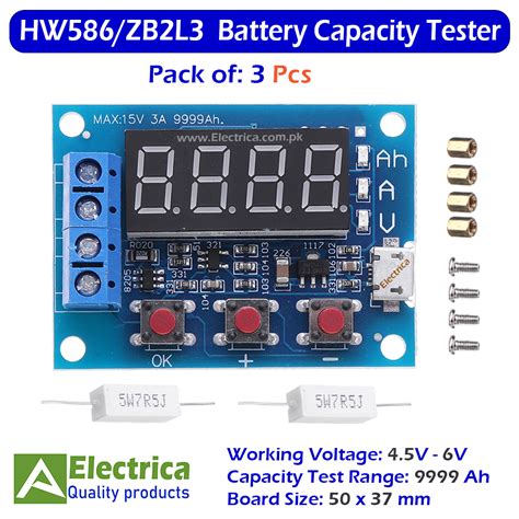 1 3 5 Pcs ZB2L3 Battery Capacity Tester External Load Discharge Type