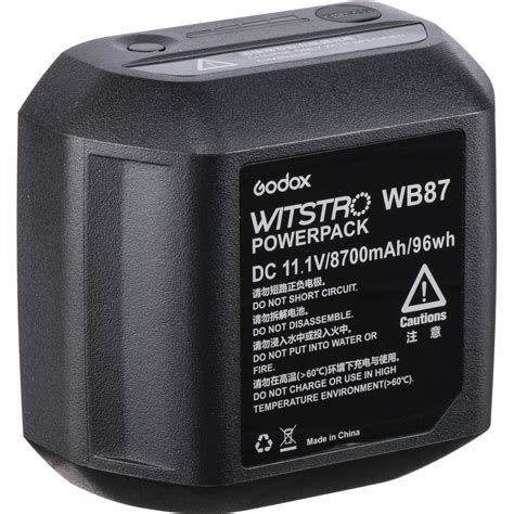 Godox Battery For AD600 Series Flash Heads WB87 B H Photo Video