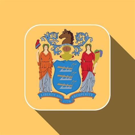 Premium Vector New Jersey State Flag Vector Illustration