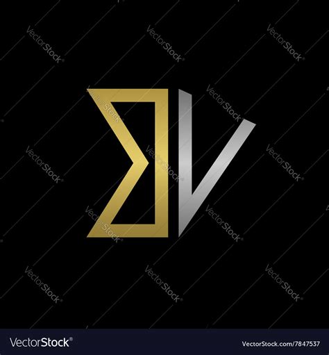 Bv Letters Logo Royalty Free Vector Image Vectorstock