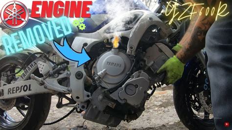 Yamaha Yzf600r R6 Engine Removed Teardown Side Hulls Motor Fjernet Motor Entfernt エンジンを取り外した