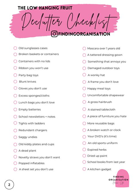 ⚡76 Things To Chuck Out A Printable Declutter Your Home Checklist⚡