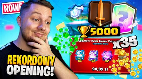 Otworzyłem 35 SKRZYNEK i wbiłem 5000 w Clash Royale mega OPENING