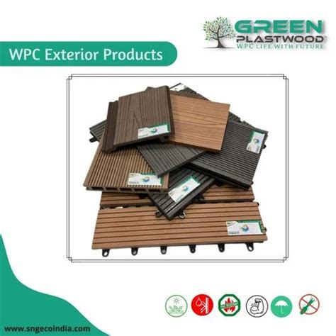 Garden Reddish Brown Green Plastwood WPC Decking Tiles At Rs 300 Piece