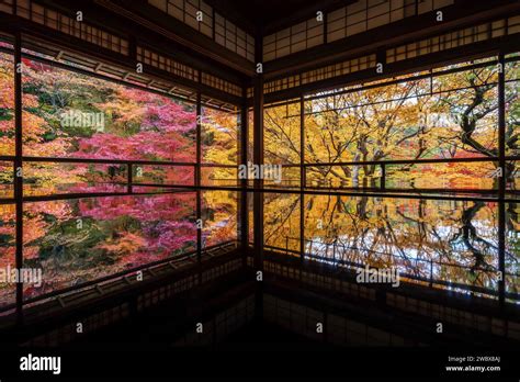 Autumn In Kyoto Japan Beautiful Japanese Garden In Buddhist Temple