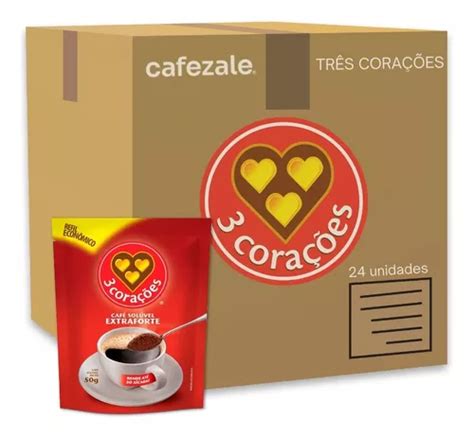 Café Três Corações Solúvel Extra Forte Kit 24 Sachês 50g Parcelamento