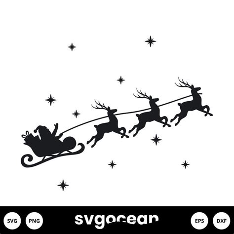 Santa And Reindeer Svg vector for instant download - Svg Ocean — svgocean