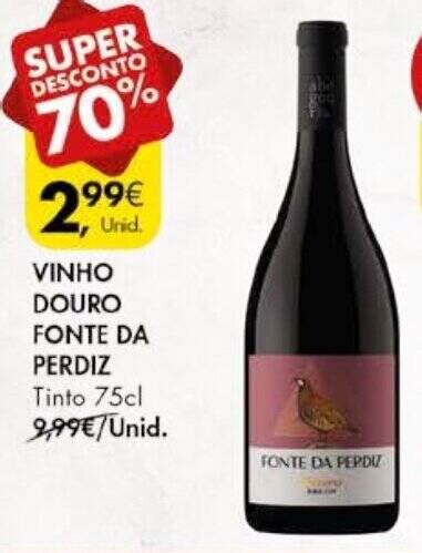 Promoção VINHO DOURO FONTE DA PERDIZ Tinto 75cl em Pingo Doce