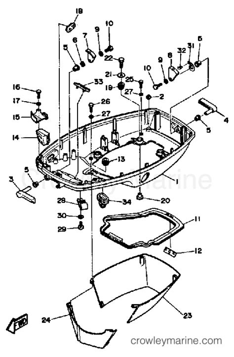 Bottom Cowling Outboard Hp Etlj Crowley Marine